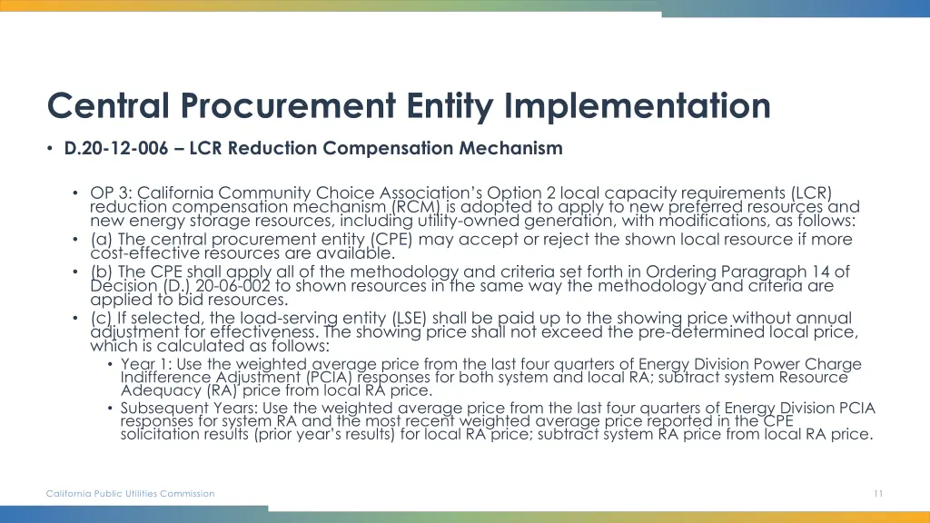 central procurement entity implementation 3