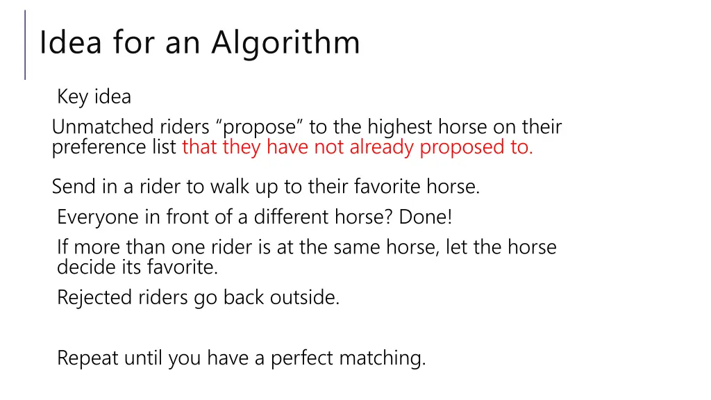 idea for an algorithm