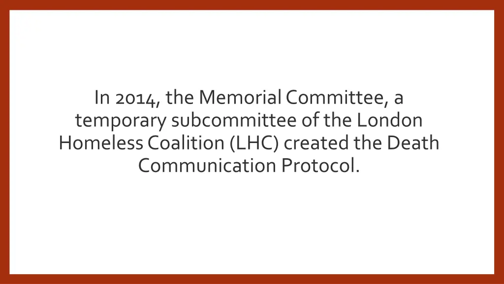 in 2014 the memorial committee a temporary