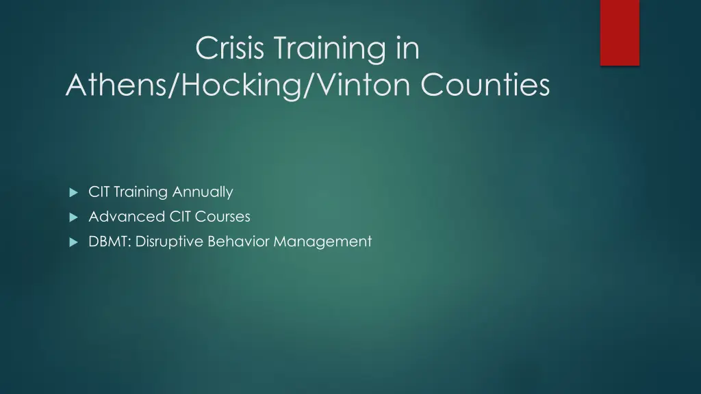 crisis training in