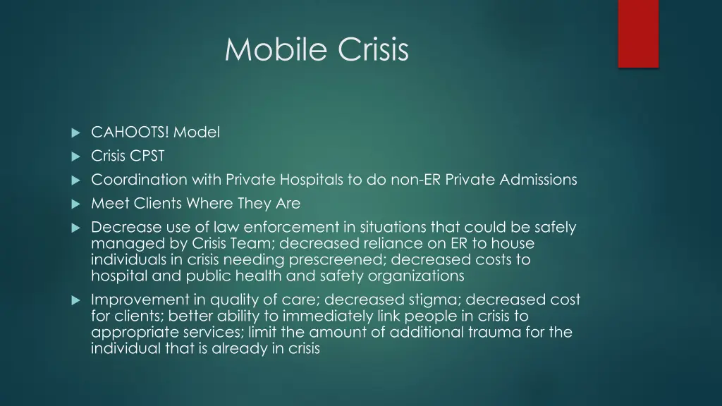 mobile crisis