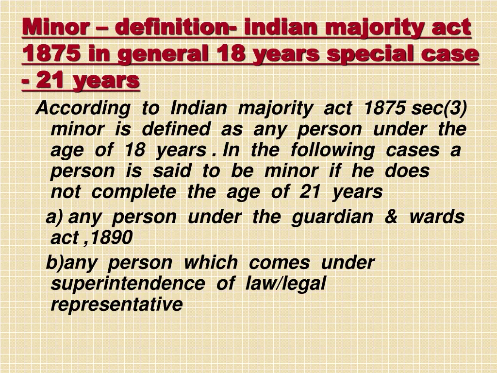 minor minor definition definition indian 1875