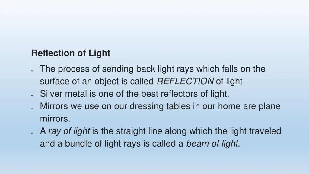 reflection of light 1