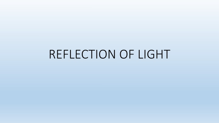 reflection of light