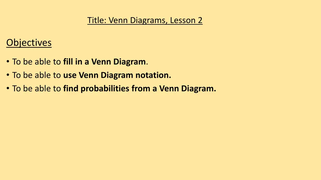 title venn diagrams lesson 2