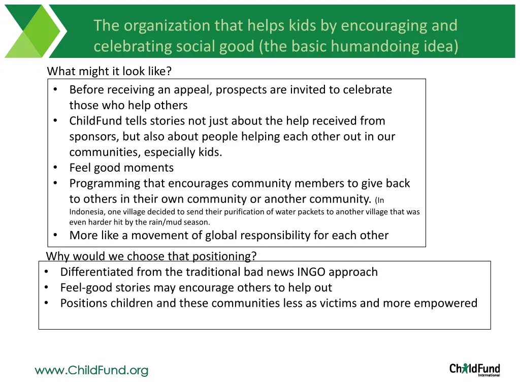 the organization that helps kids by encouraging