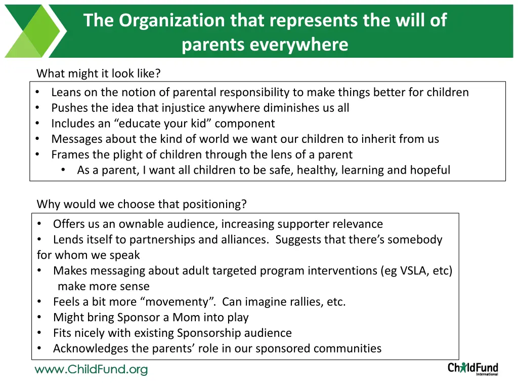 the organization that represents the will