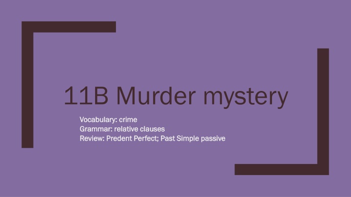 11b murder mystery