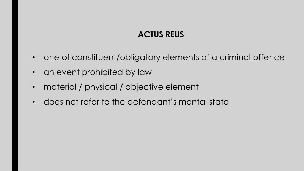 actus reus