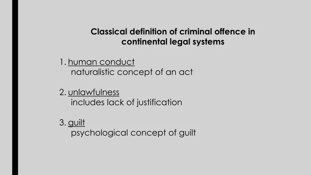 classical definition of criminal offence