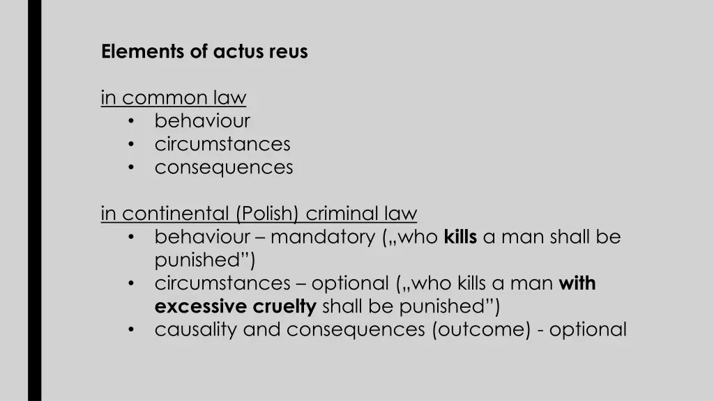 elements of actus reus