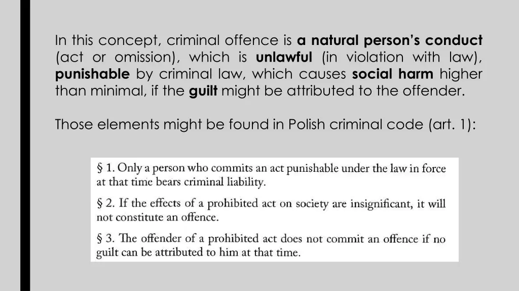 in this concept criminal offence is a natural