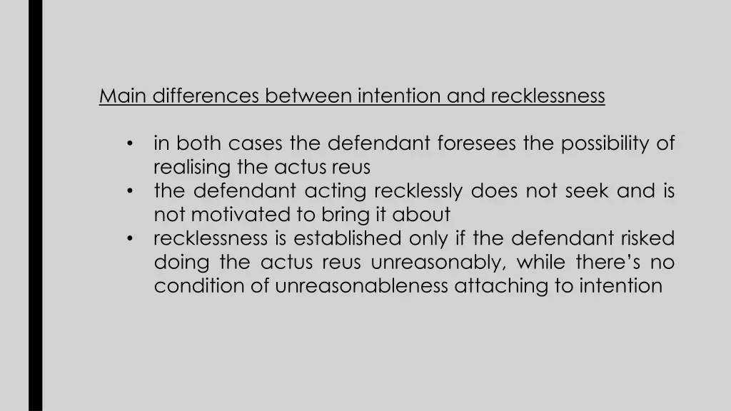 main differences between intention