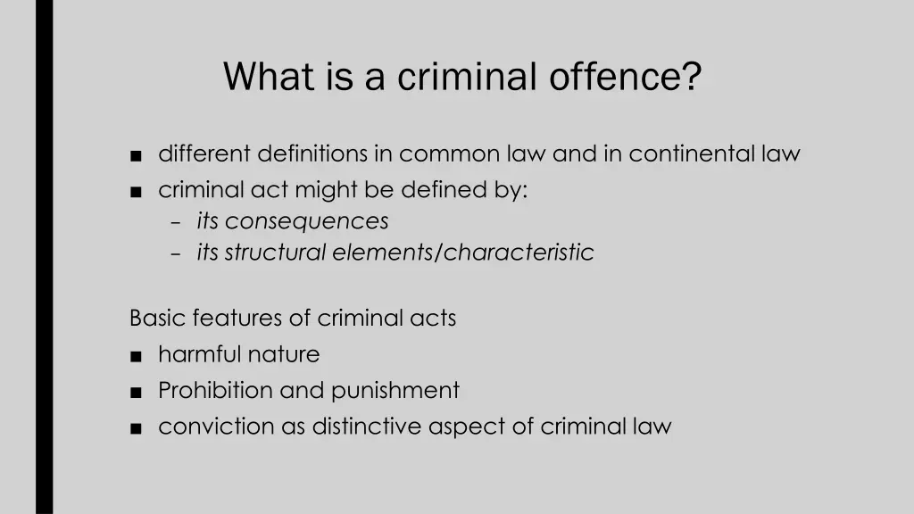 what is a criminal offence