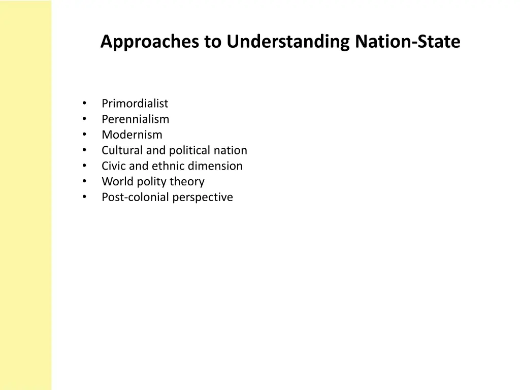 approaches to understanding nation state