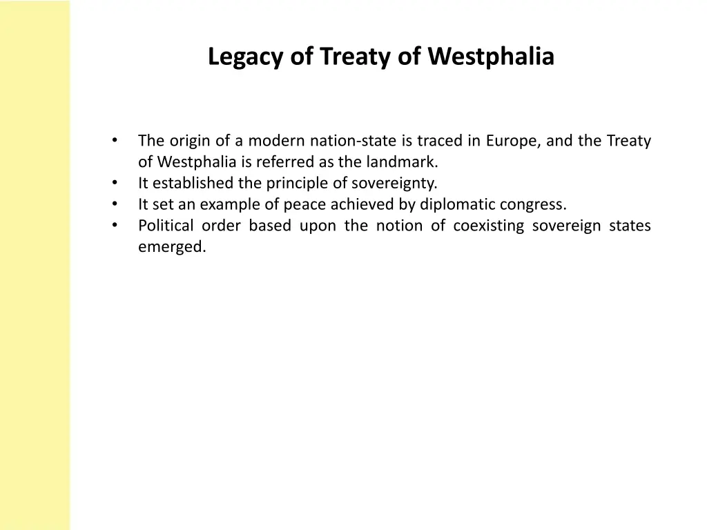 legacy of treaty of westphalia