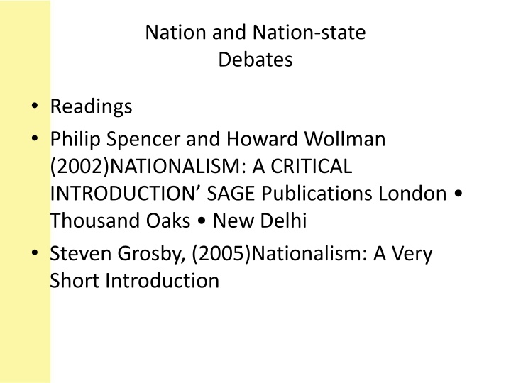 nation and nation state debates