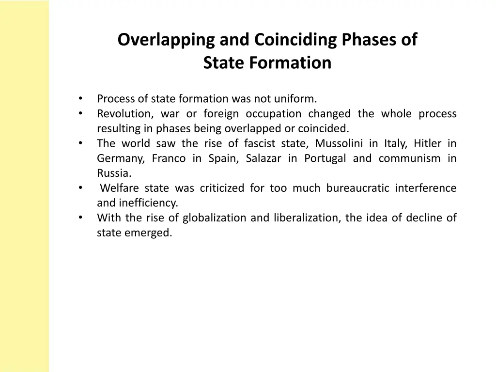 overlapping and coinciding phases of state