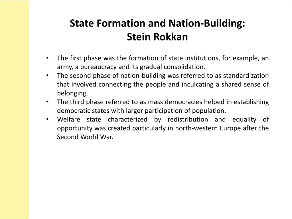 state formation and nation building stein rokkan