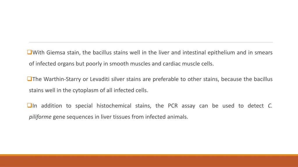 with giemsa stain the bacillus stains well