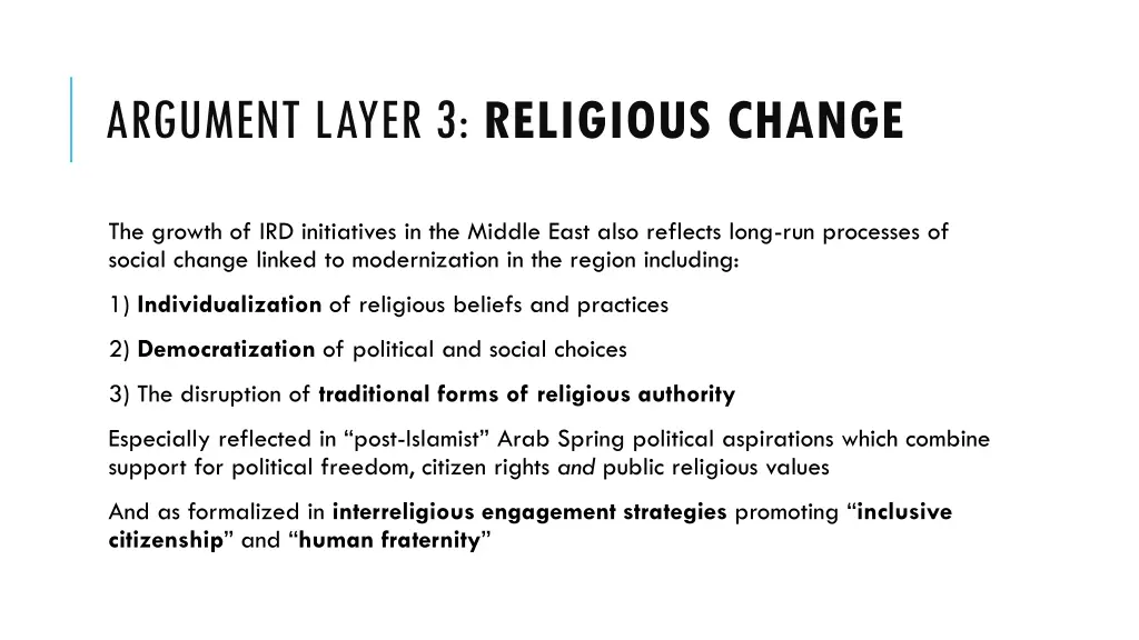 argument layer 3 religious change