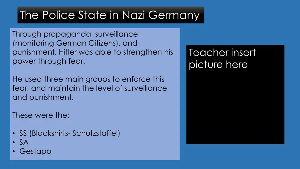 the police state in nazi germany