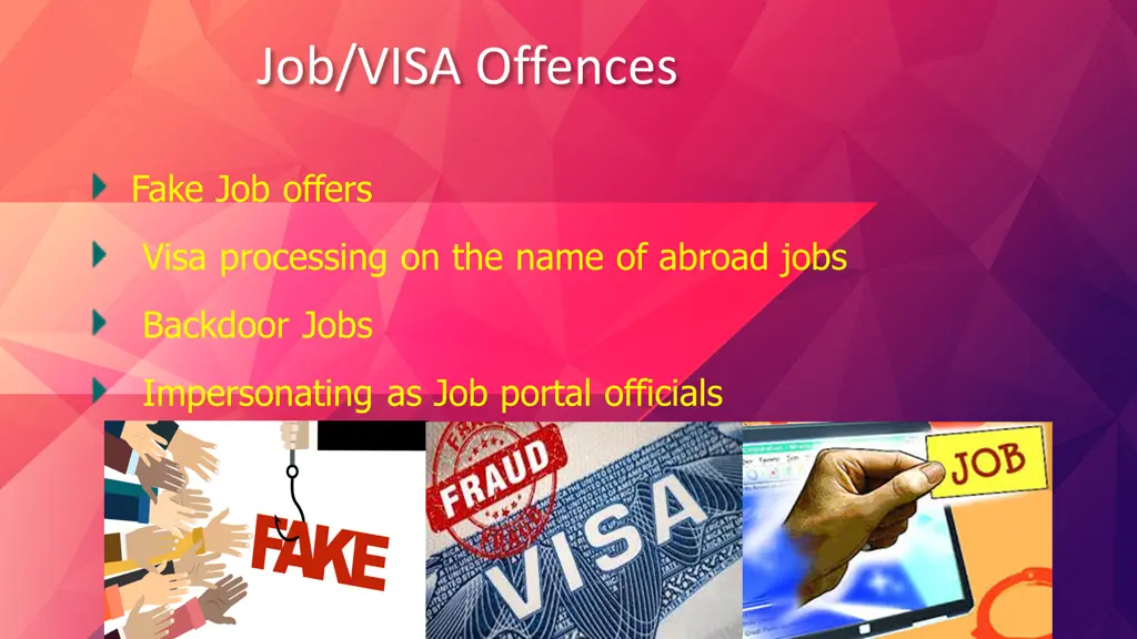 job visa offences