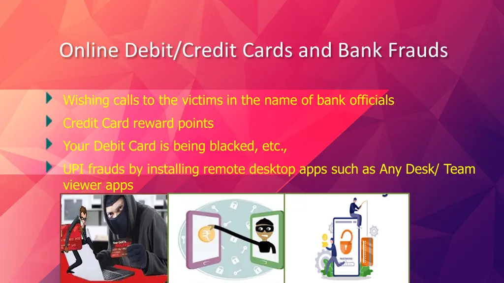 online debit credit cards and bank frauds