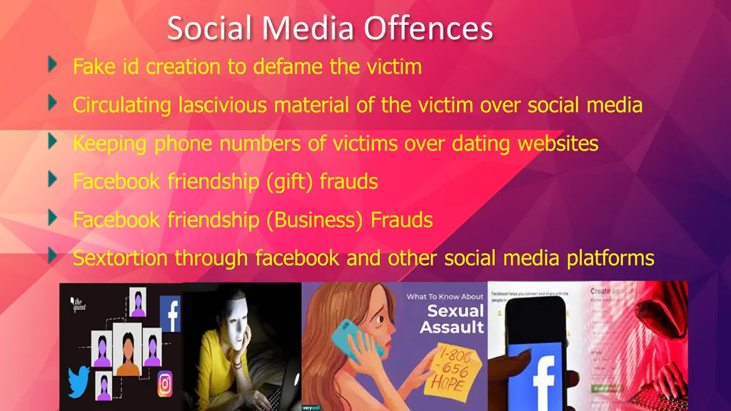 social media offences fake id creation to defame