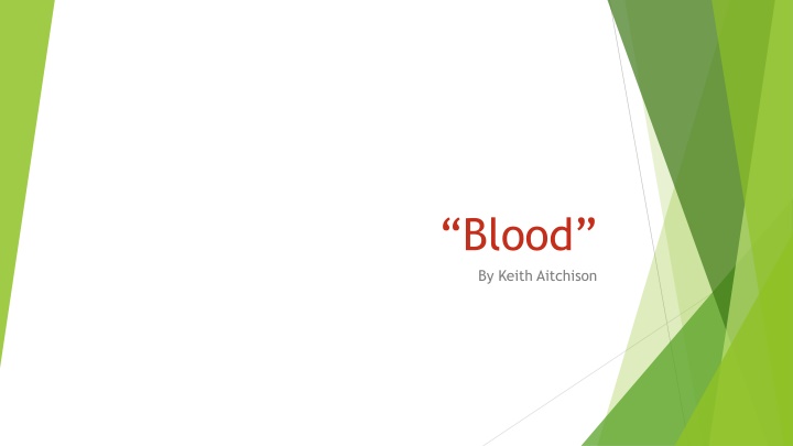 blood by keith aitchison