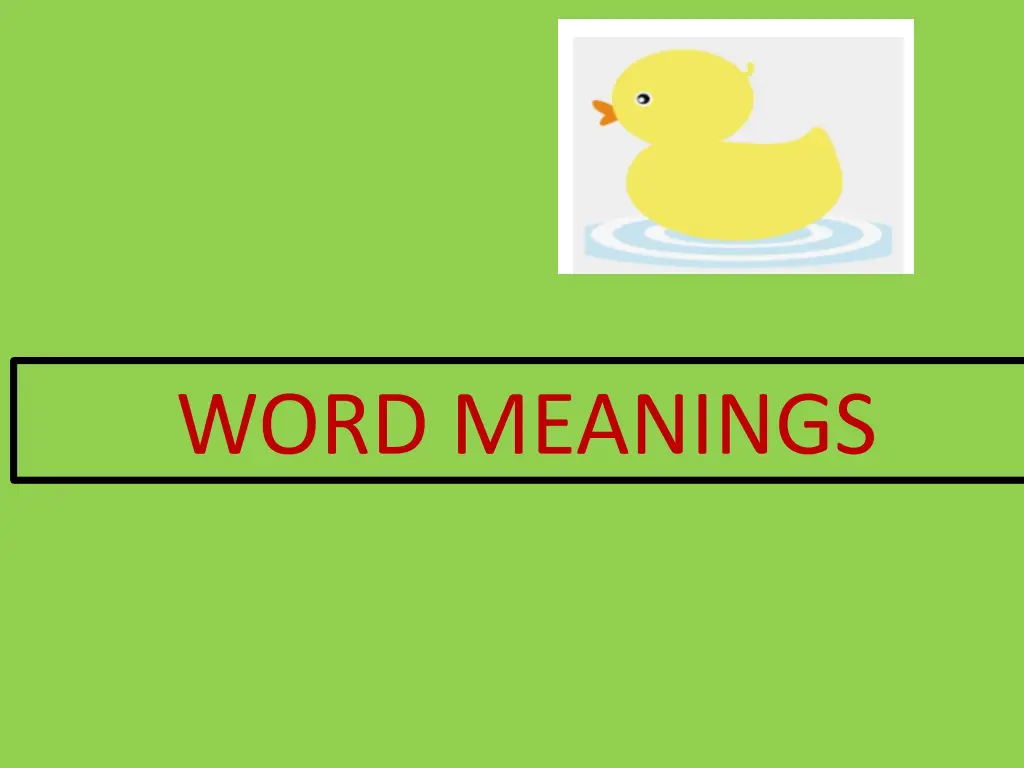 word meanings