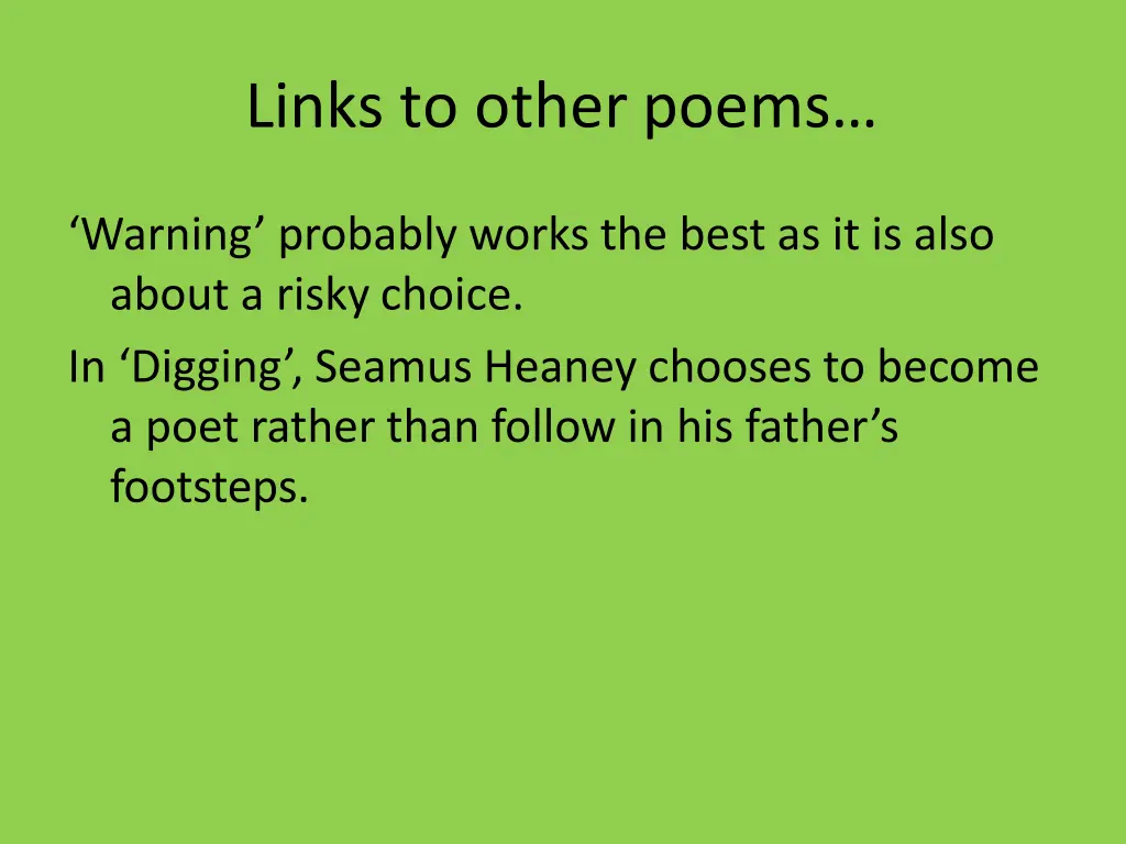 links to other poems