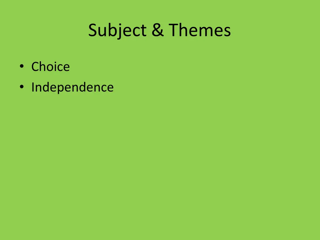 subject themes