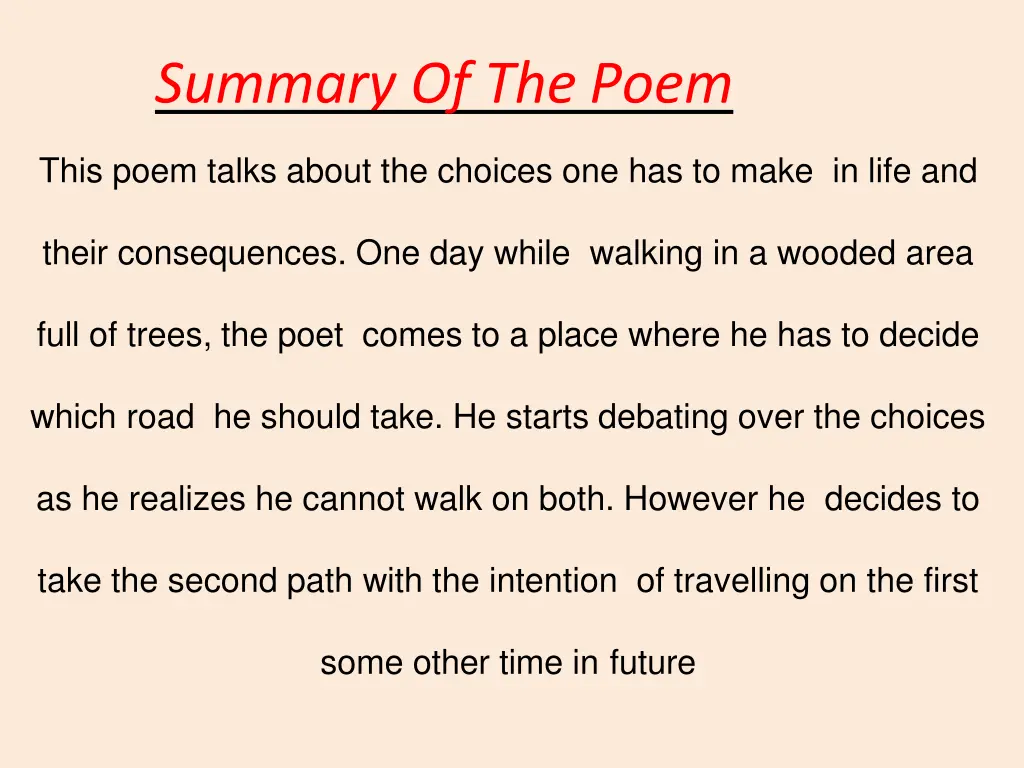 summary of the poem