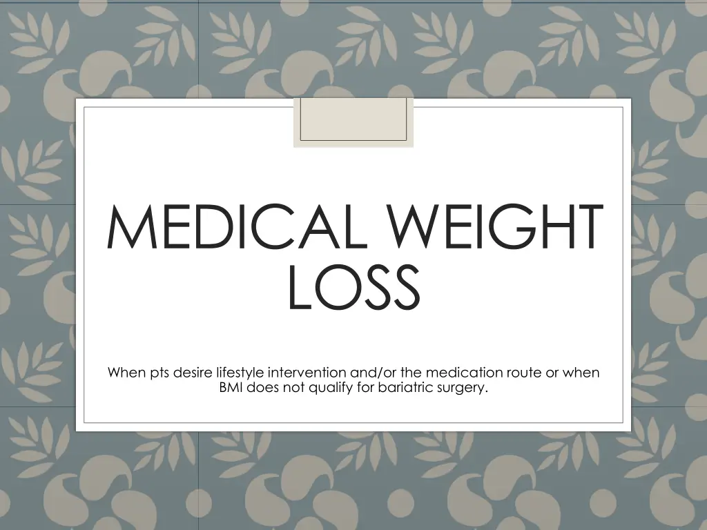 medical weight loss