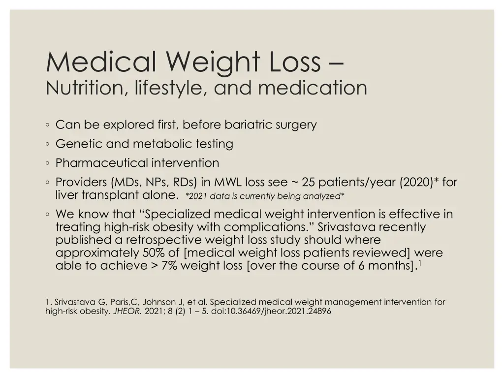 medical weight loss nutrition lifestyle