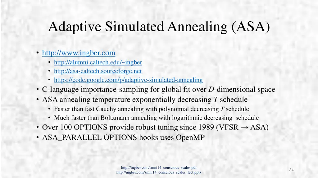 adaptive simulated annealing asa