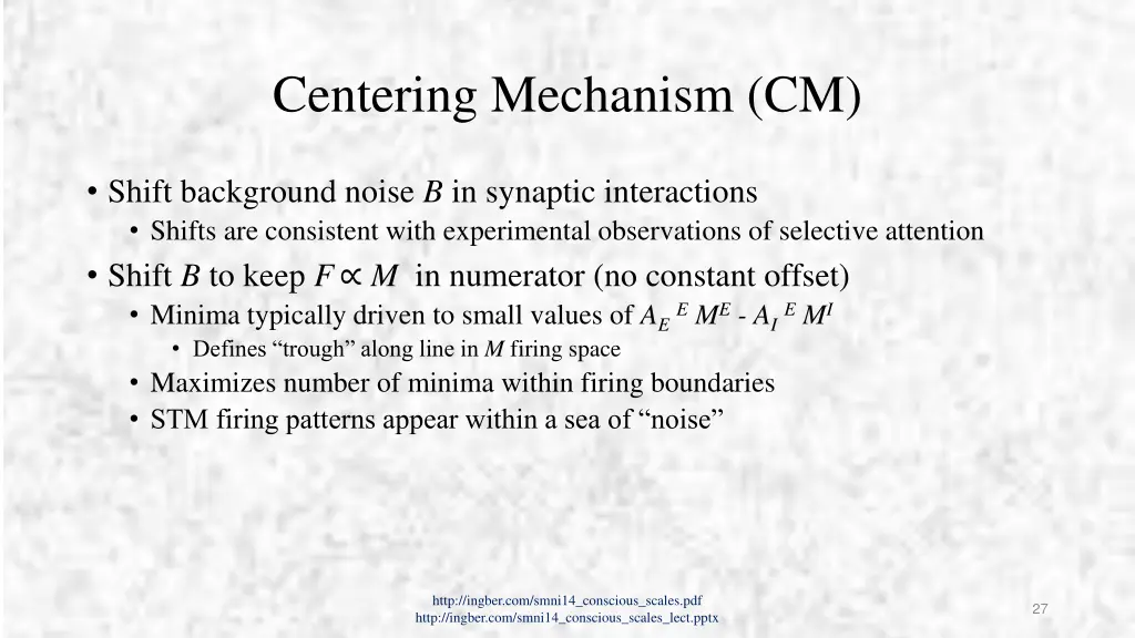 centering mechanism cm