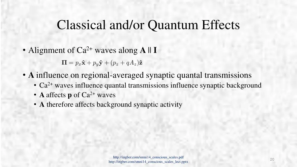 classical and or quantum effects