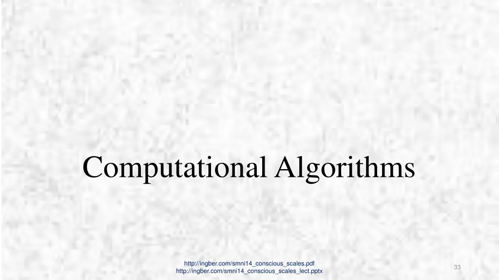 computational algorithms