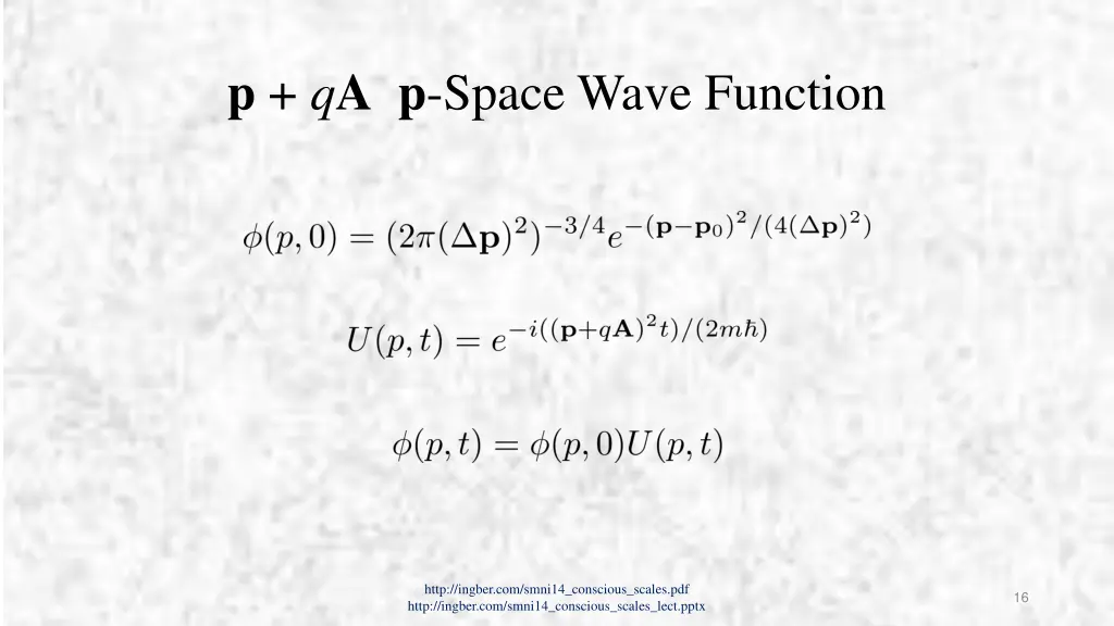 p q a p space wave function