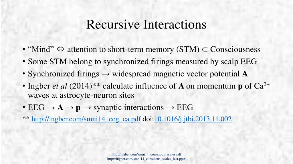 recursive interactions