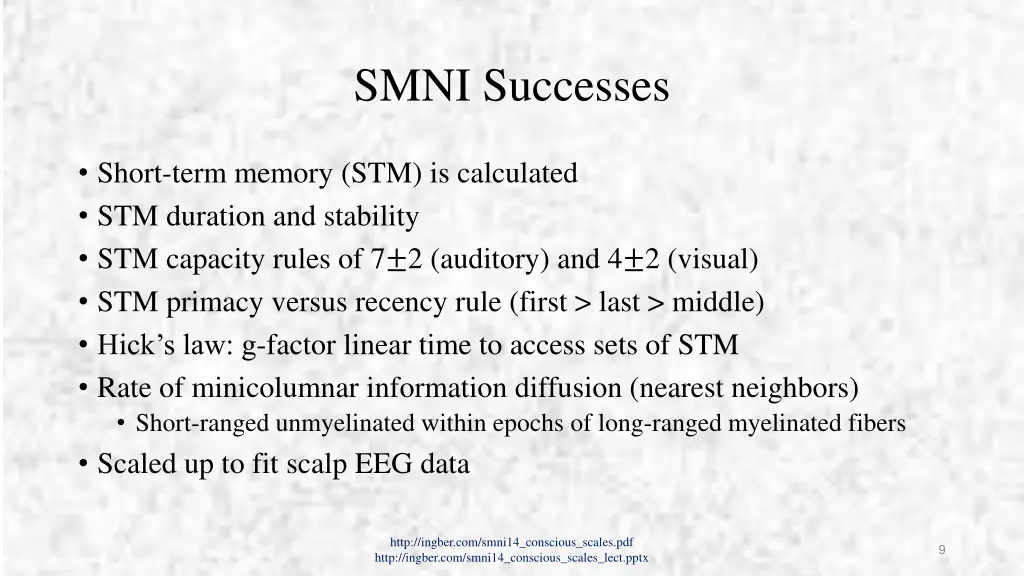 smni successes