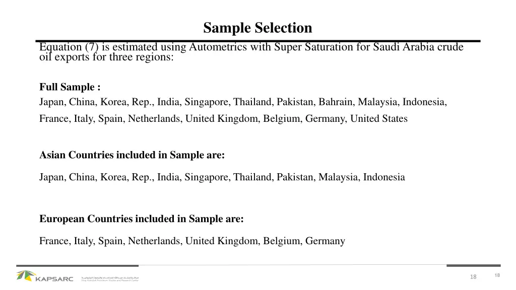 sample selection