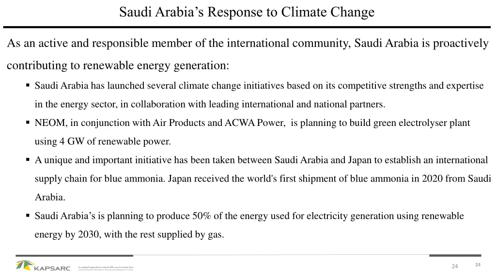 saudi arabia s response to climate change