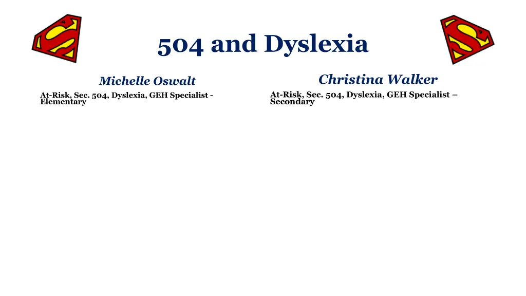 504 and dyslexia