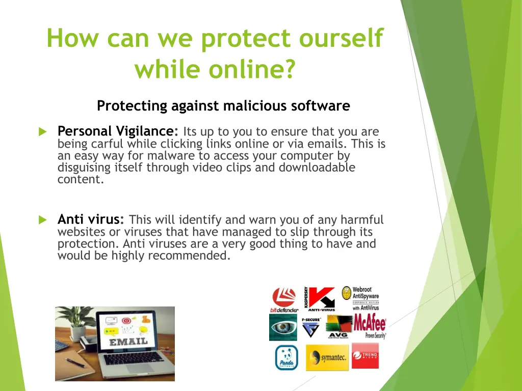 how can we protect ourself while online