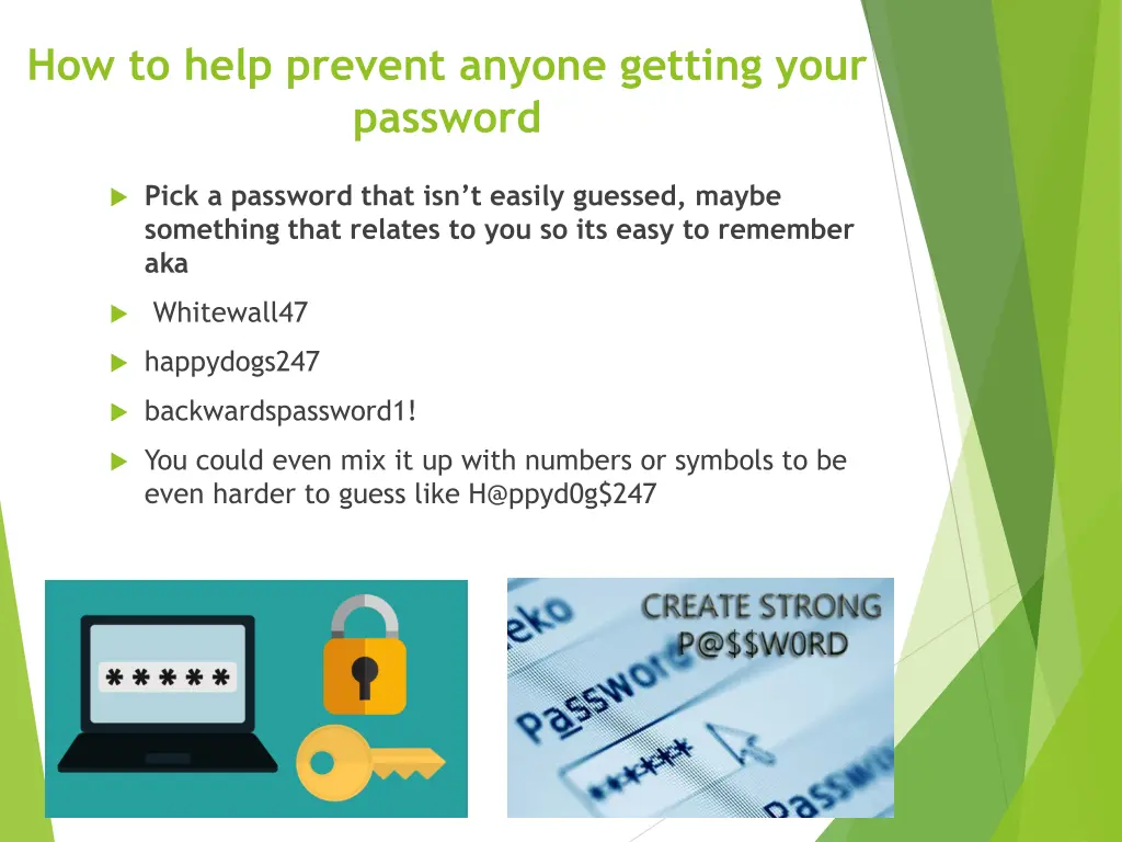 how to help prevent anyone getting your password