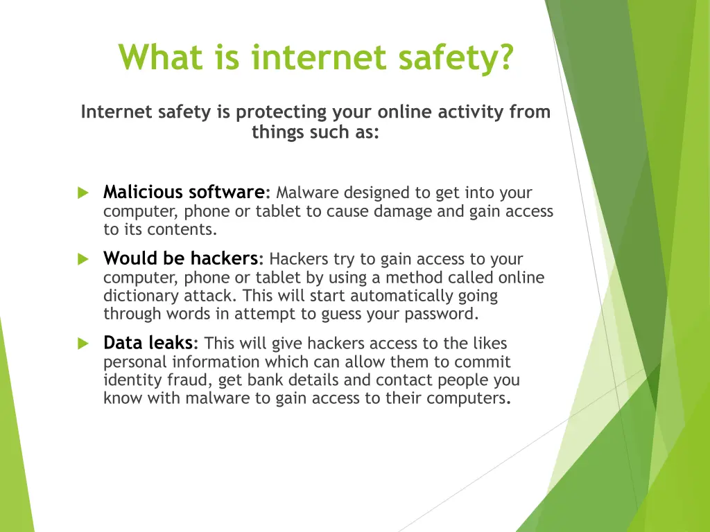 what is internet safety