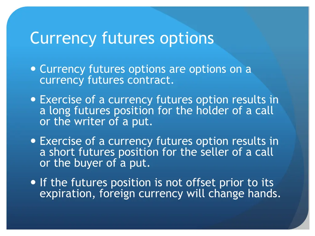 currency futures options